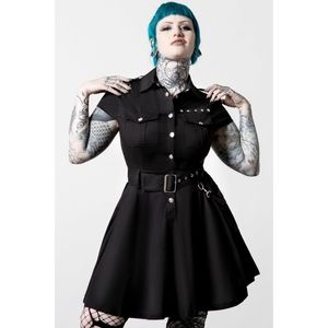 Killstar Billeted Shirt Dress